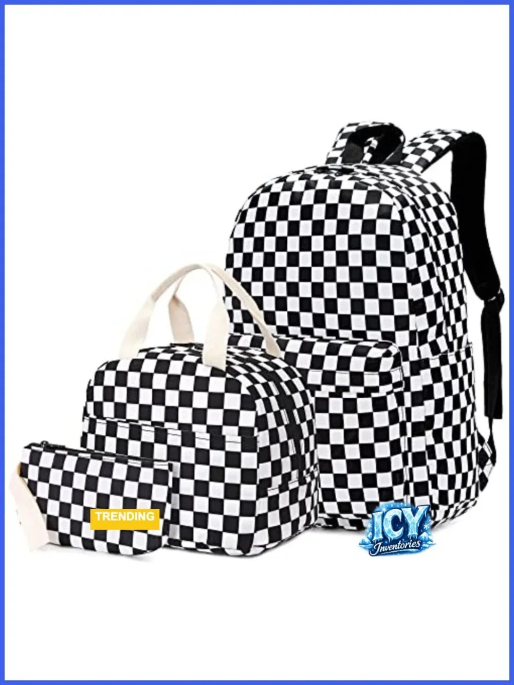Girls Backpack Set with Lunch Bag & Pencil Case, Teens School Bookbag,